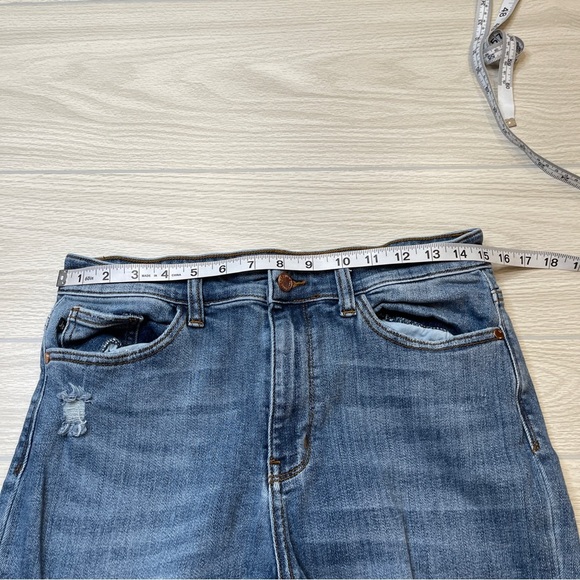 Judy Blue JB82525MD Relaxed Fit Distressed Patch Stretch Jeans Womens Size 11/30 - Picture 12 of 15